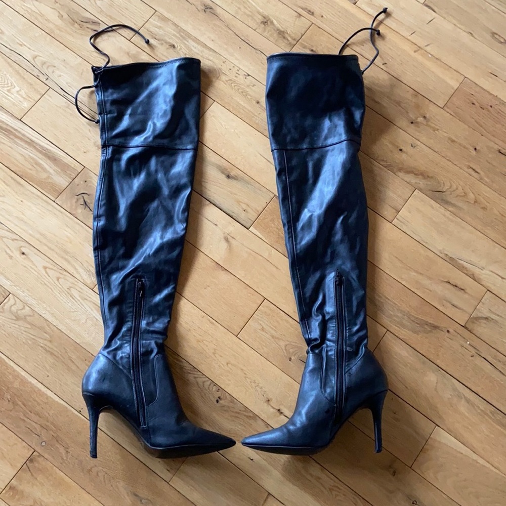 Aldo black over the knee boots